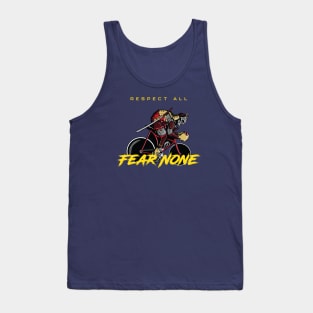 Respect All Fear None Samurai Cycling Cyclist Japan Warrior Unstoppable Tank Top